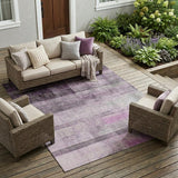 8' X 10' Purple Ombre Washable Non Skid Indoor Outdoor Area Rug