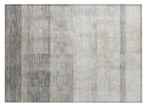 2' X 3' Taupe Ombre Washable Non Skid Indoor Outdoor Area Rug