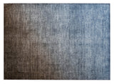2' X 3' Blue and Green Ombre Washable Non Skid Indoor Outdoor Area Rug