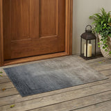 3' X 5' Taupe and Gray Ombre Washable Non Skid Indoor Outdoor Area Rug