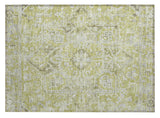 2' X 3' Artichoke Green Oriental Washable Non Skid Indoor Outdoor Area Rug