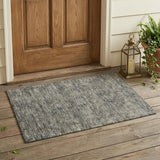 2' X 3' Brown and Black Oriental Washable Non Skid Indoor Outdoor Area Rug