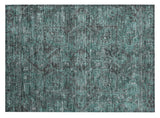 2' X 3' Turquoise Oriental Washable Non Skid Indoor Outdoor Area Rug