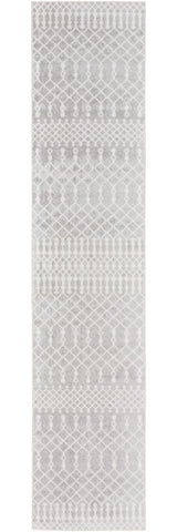 6' Gray Geometric Runner Rug