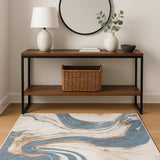 4' X 6' Cream Abstract Area Rug