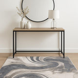 4' X 6' Gray Abstract Area Rug