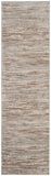 8' Ivory and Gray Abstract Non Skid Runner Rug