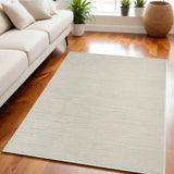 5' X 7' Beige Geometric Area Rug