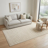 5' X 7' Beige Geometric Area Rug