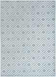 5' X 7' Blue Geometric Area Rug