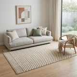 5' X 7' Brown Geometric Area Rug