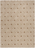 5' X 7' Brown Geometric Area Rug