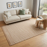 5' X 7' Brown Geometric Area Rug