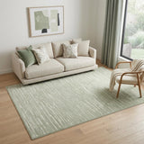 5' X 7' Green Geometric Area Rug