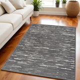5' X 7' Gray Geometric Area Rug