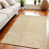 5' X 7' Tan Geometric Area Rug