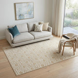 5' X 7' Tan Geometric Area Rug