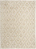 7' X 9' Beige Geometric Area Rug