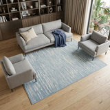 7' X 9' Blue Geometric Area Rug