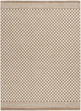 7' X 9' Brown Geometric Area Rug