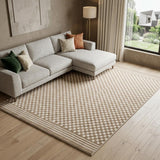 7' X 9' Brown Geometric Area Rug
