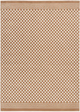 7' X 9' Brown Geometric Area Rug