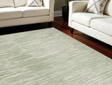 7' X 9' Green Geometric Area Rug