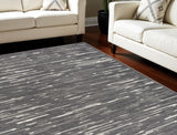 7' X 9' Gray Geometric Area Rug