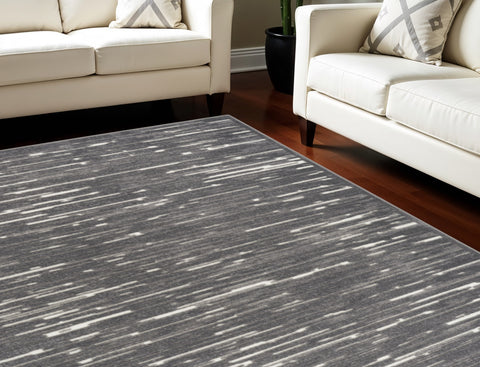 7' X 9' Gray Geometric Area Rug