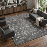 7' X 9' Gray Geometric Area Rug