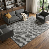 7' X 9' Gray Geometric Area Rug