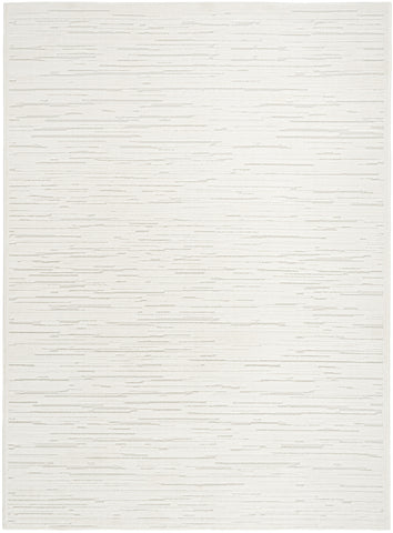 7' X 9' Cream Geometric Area Rug