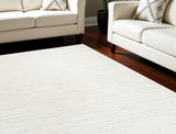 7' X 9' Cream Geometric Area Rug