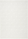 7' X 9' Cream Geometric Area Rug