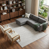 7' X 9' Gray Geometric Area Rug