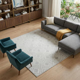 7' X 9' Gray Geometric Area Rug