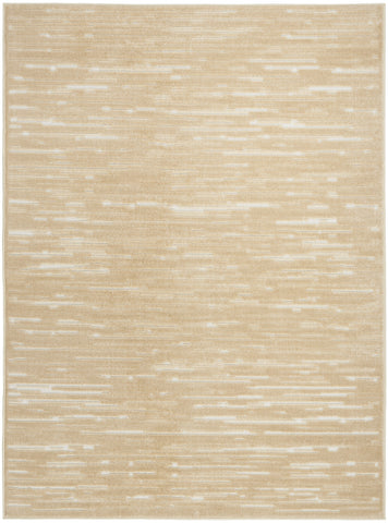 7' X 9' Tan Geometric Area Rug