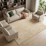 7' X 9' Tan Geometric Area Rug