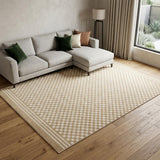 7' X 9' Tan Geometric Area Rug