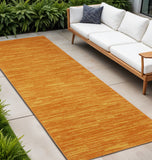 18' Orange And Yellow Indoor Outdoor Runner Rug