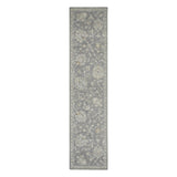 10' Gray Geometric Runner Rug