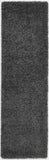 10' Gray Shag Non Skid Runner Rug