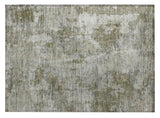 2' X 3' Green Abstract Washable Non Skid Indoor Outdoor Area Rug