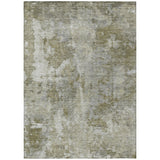 8' X 10' Green Abstract Washable Indoor Outdoor Area Rug