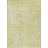 8' X 10' Gold Abstract Washable Non Skid Indoor Outdoor Area Rug