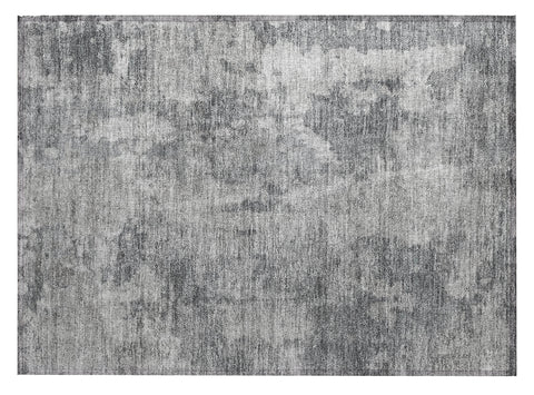 2' X 3' Gray Abstract Washable Non Skid Indoor Outdoor Area Rug