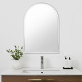36" Silver Arch Aluminum Framed Bathroom Vanity Mirror