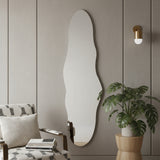 59" Clear Abstract Frameless Accent Mirror