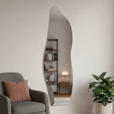 64" Clear Abstract Frameless Accent Mirror