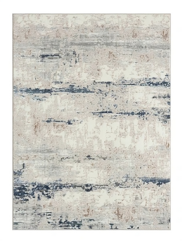 2' X 3' Gray and Blue Abstract Area Rug